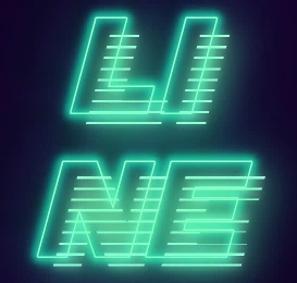 Неоновый светящихся шрифт, логотип из красивых шрифтов онлайн с эффектом неоновых линий