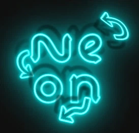 Красивый текст, логотип из шрифта онлайн с эффектом неонового свечения
